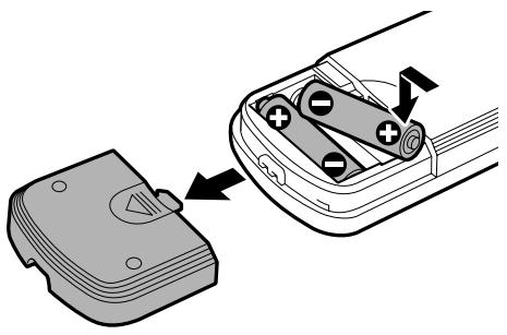 SONY DVP-S745D - Inserting batteries into the remote - 1