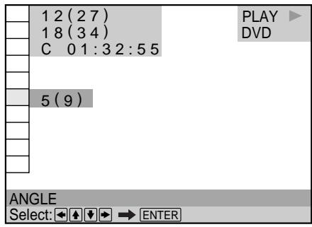 SONY DVP-S745D - Select the angle number using the number buttons or / , then press ENTER. - 1