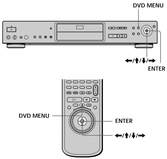SONY DVP-S745D - Using the DVD menu - 1