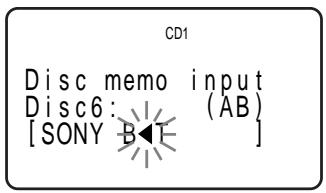 CD1 Disc memo input Disc6: (AB) [SONY BIT]
