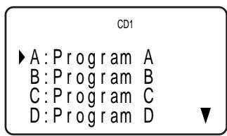CD1 ►A:Program A B:Program B C:Program C D:Program D