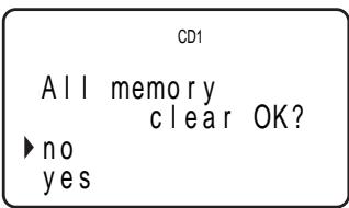 SONY CDP-CX555ES - Desplace el cursor hasta "Memory clear" y, a continuación, pulse la tecla de desplazamiento fácil. - 1