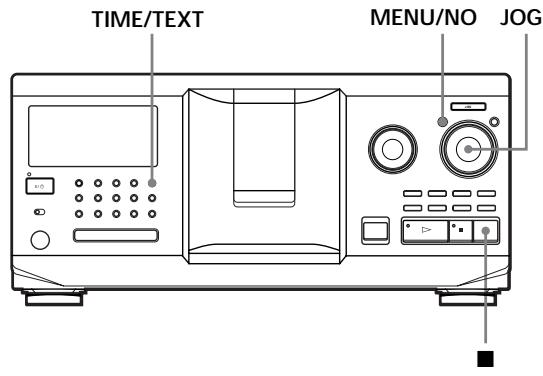 TIME/TEXT MENU/NO JOG