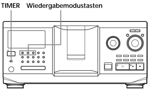 TIMER Wiedergabemodustasten