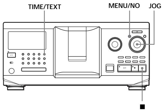 TIME/TEXT MENU/NO JOG