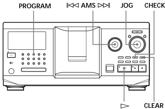 SONY CDP-CX555ES - Zusammenstellen eines Programms mit den Bedienelementen am Gerät - 1