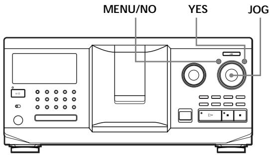 MENU/NO YES JOG