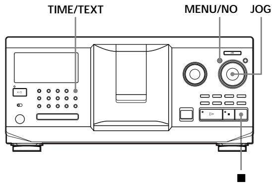 TIME/TEXT MENU/NO JOG