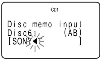 CD1 Disc memo input Disc6 (AB) [SONY▲T ]