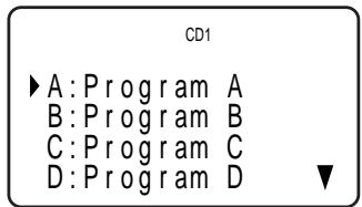 CD1 ►A:Program A B:Program B C:Program C D:Program D