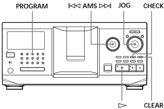 SONY CDP-CX555ES - Para criar um programa no leitor - 1