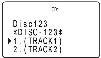 CD1 Disc123 *DISC-123* ►1. (TRACK1) 2. (TRACK2)