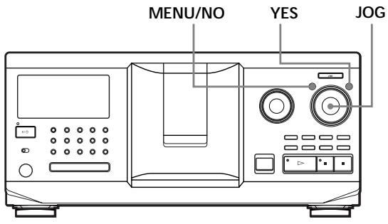 MENU/NO YES JOG