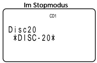Im Stopmodus CD1 Disc20 *DISC-20*
