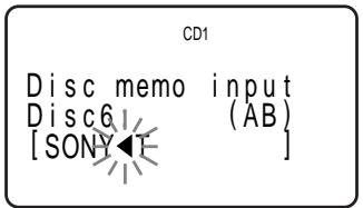 CD1 Disc memo input Disc6 (AB) [SONY]