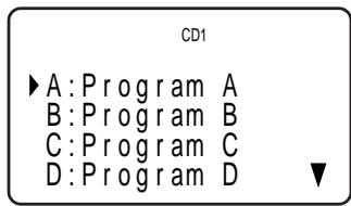 CD1 ►A:Program A B:Program B C:Program C D:Program D