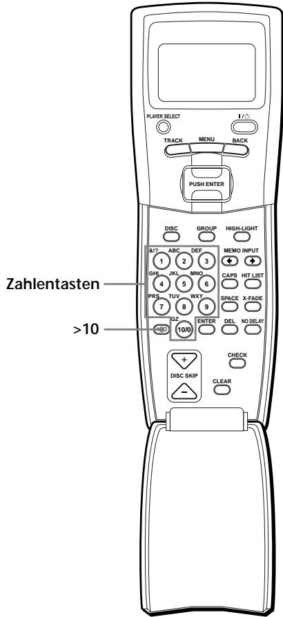 Zahlentasten >10