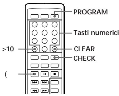 SONY CDP-XE700 - Creazione di un programma using il telecomando Z - 1
