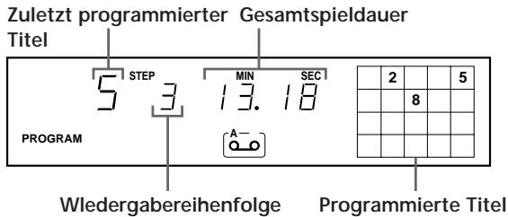 SONY CDP-XE700 - Zusammenstellen eines Programms mit der Fernbedienung Z - 2