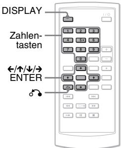 SONY DVP-FX875 - Benutzung der Anzeige der Wiedergabeeinstellungen - 1