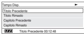 SONY DVP-FX875 - Selezionare "Tempo Disp." Nella visualizzazione Impostazioni di riproduzione, quindi premere ENTER. - 1