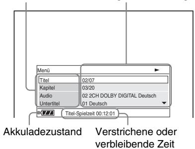 SONY DVP-FX875 - Drücken Sie während der Wiedergabe einer DVD auf DISPLAY. - 1