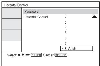 SONY DVP-FX875 - Setting the parental control (limited playback) DVDVideo - 1