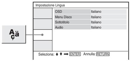 SONY DVP-FX875 - Impostazione della lingua del display o della colonna sonora (Impostazione Lingua) - 1