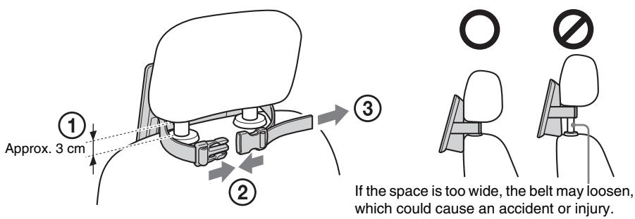 SONY DVP-FX875 - Mounting the player at the back of the front seat - 1