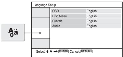 SONY DVP-FX875 - Setting the Display or Sound Track Language (Language Setup) - 1