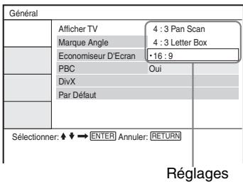 SONY DVP-FX875 - Appuyez sur / pour selectionner un élément et appuyez sur ENTER. - 1