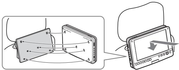 SONY DVP-FX875 - Montaje del reproductor en la parte posterior del asiento delantero - 3