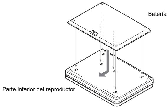 SONY DVP-FX875 - Instalación de la bateria - 1