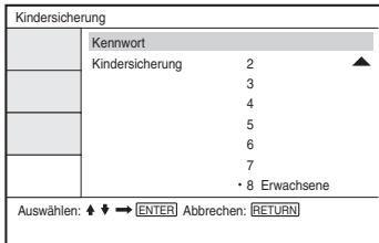 SONY DVP-FX875 - Einstellung der Kindersicherung (beschränkte Wiedergabe) DVDVideo - 1