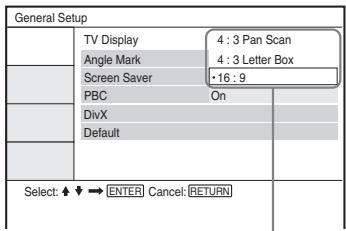 SONY DVP-FX875 - Druk op / om een item te selectoren, en druk op ENTER. - 1
