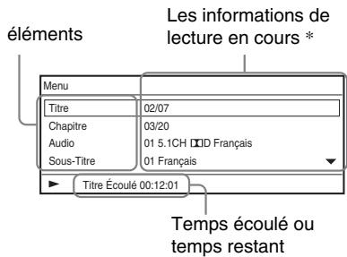 SONY DVP-FX950 - Appuyez sur DISPLAY tout en lisant un DVD. - 1