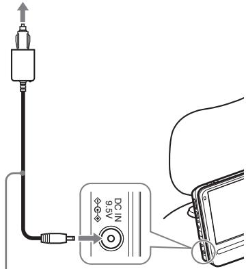 SONY DVP-FX950 - Sluit de autoaccu adapter aan. - 1