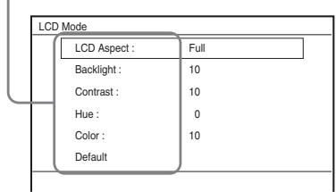 SONY DVP-FX950 - Press / to select "LCD Mode" and press ENTER. - 1