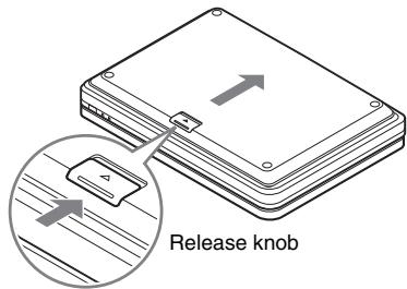 SONY DVP-FX950 - To remove the battery pack - 1