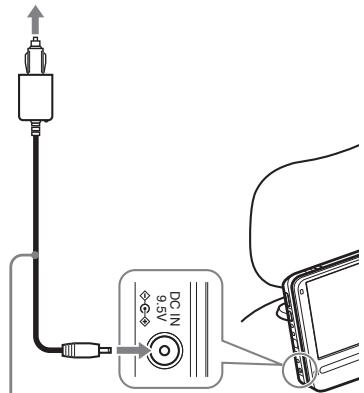 SONY DVP-FX950 - Connect the car battery adaptor. - 1
