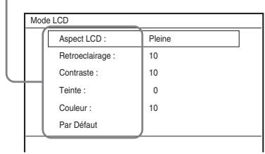 SONY DVP-FX950 - Appuyez sur ↑/↓ pour sélectionner « Mode LCD » et appuyez sur ENTER. - 1