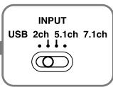 INPUT USB 2ch 5.1ch 7.1ch