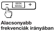 SONY XR-1803 - Nyomja meg és tartsa lenyomva a SEEK/MANU gomb valamelyik szélét. - 1