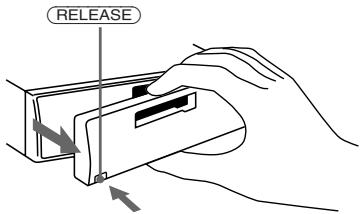 SONY XR-5800R - Detaching the front panel - 1
