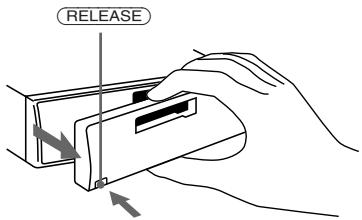 SONY XR-C5100R - Detaching the front panel - 1