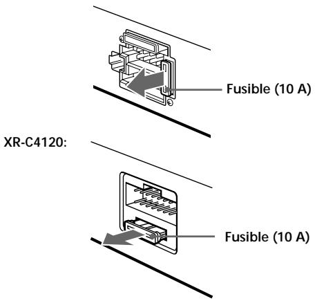 SONY XR-C5120R - Sustitución del fusible - 1