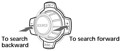 SONY XR-C7500R - Locating a specific point in a track - Manual Search - 1