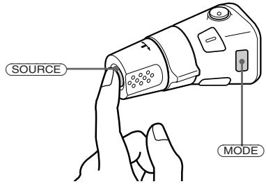 SONY XR-C8100R - Genom att trycka på knapparna (SOURCE och MODE-knapparna) - 1