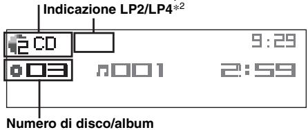 Indicazione LP2/LP4*2 CD 003 9:29 0001 2:59 Numero di disco/album