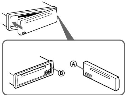 SONY CDX-L420V - Het voorpaneel bevestigen - 1